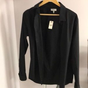 Express Black 1mx Medium Extra Slim Dress Shirt